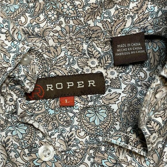 ROPER Short Sleeve Button Down Western Shirt Size Large - Picture 5 of 5